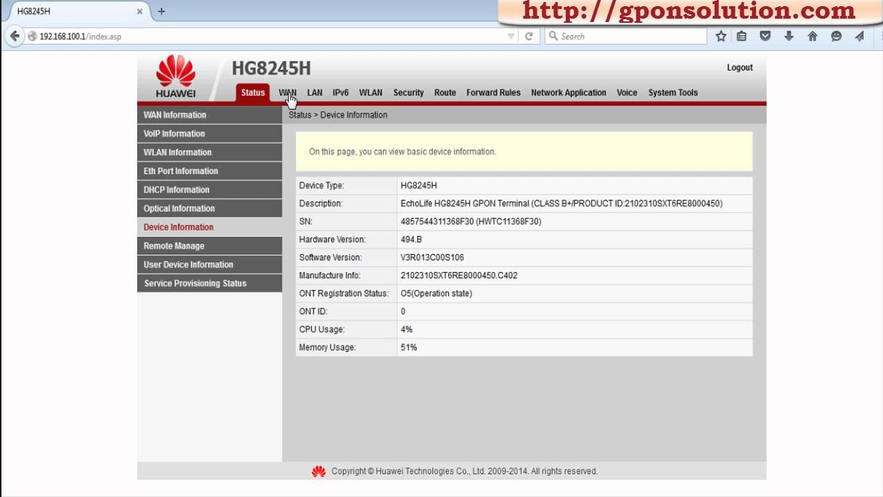 modem router wifi huawei echolife hg520b